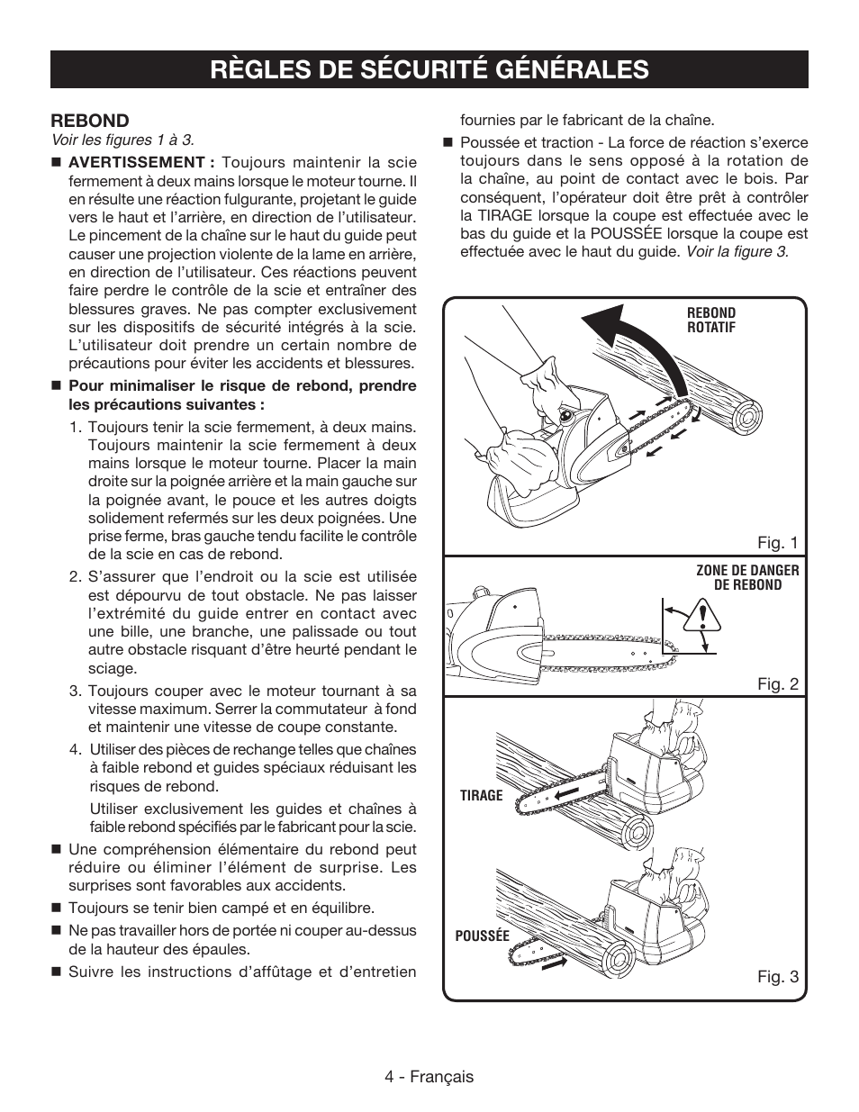 Règles de sécurité générales | Ryobi P542 User Manual | Page 28 / 76