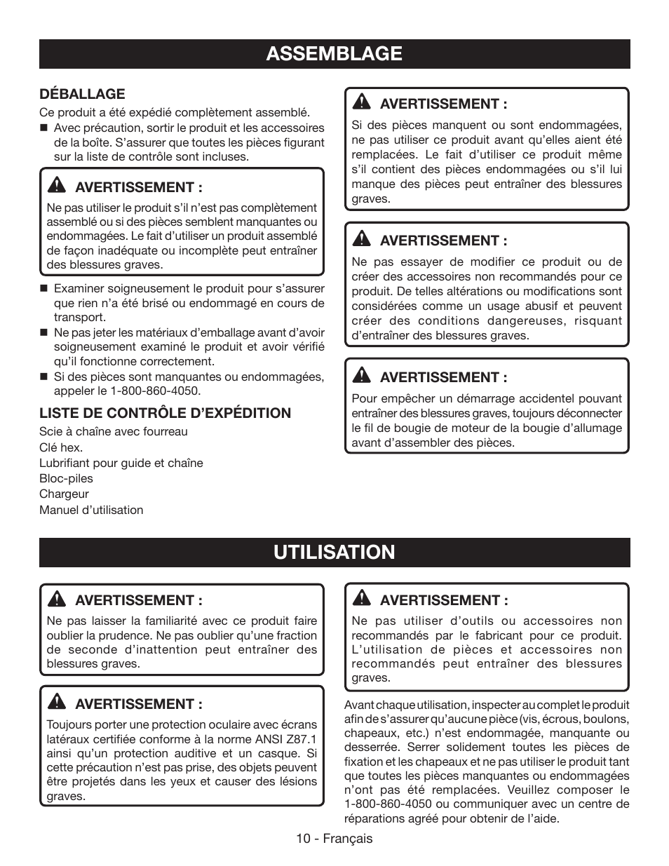 Assemblage, Utilisation | Ryobi P542 User Manual | Page 34 / 76