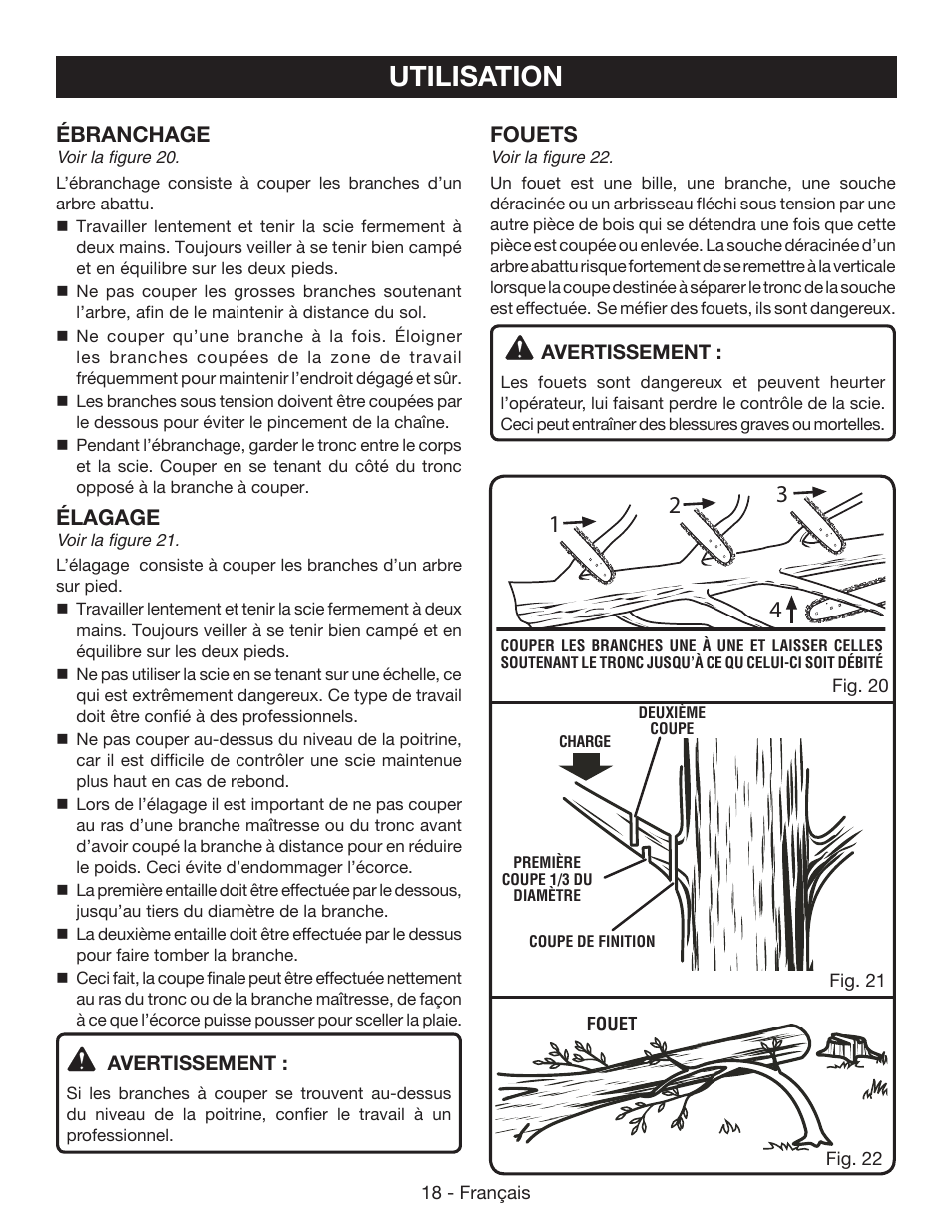 Utilisation | Ryobi P542 User Manual | Page 42 / 76