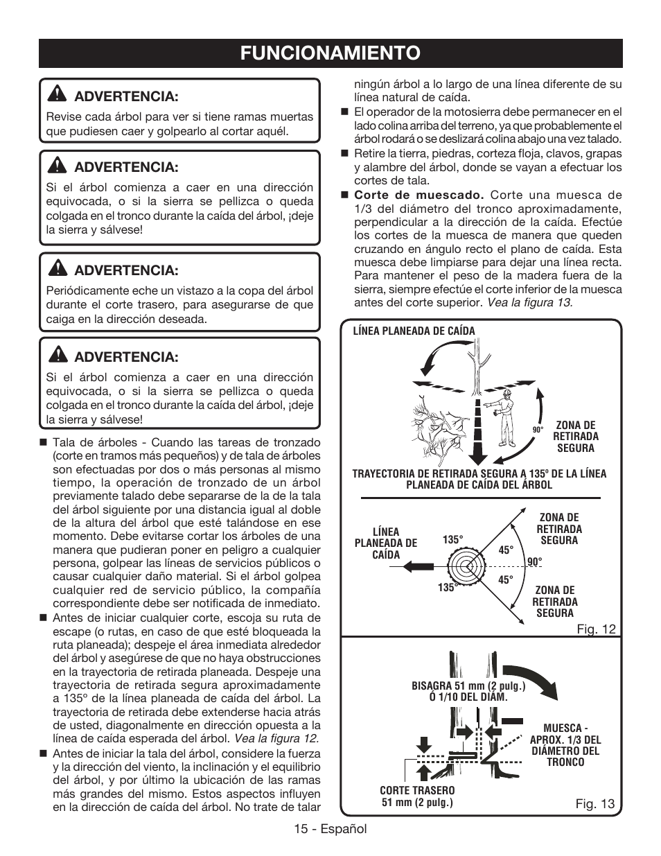 Funcionamiento | Ryobi P542 User Manual | Page 63 / 76