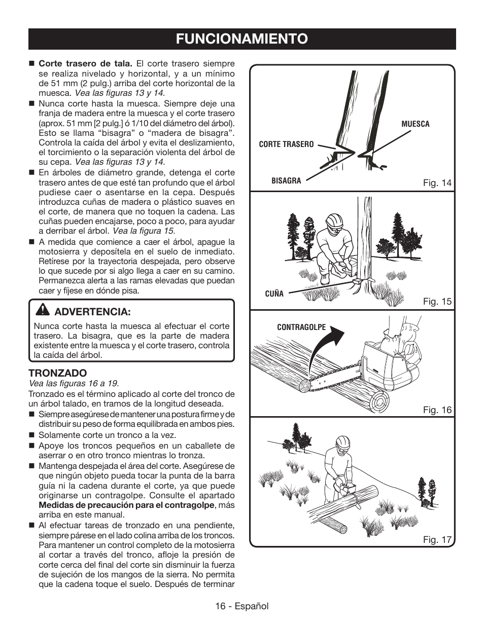 Funcionamiento | Ryobi P542 User Manual | Page 64 / 76