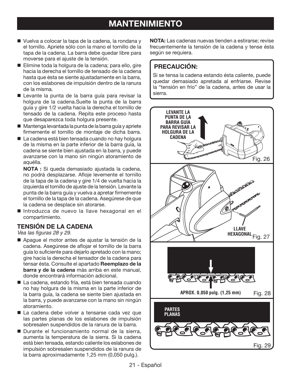 Mantenimiento | Ryobi P542 User Manual | Page 69 / 76