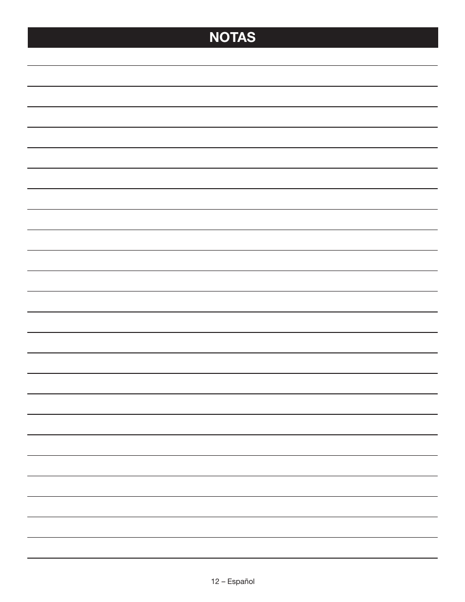 Notas | Ryobi P560 User Manual | Page 32 / 34