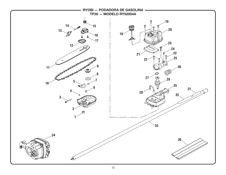 Ryobi RY52004A User Manual | Page 12 / 16