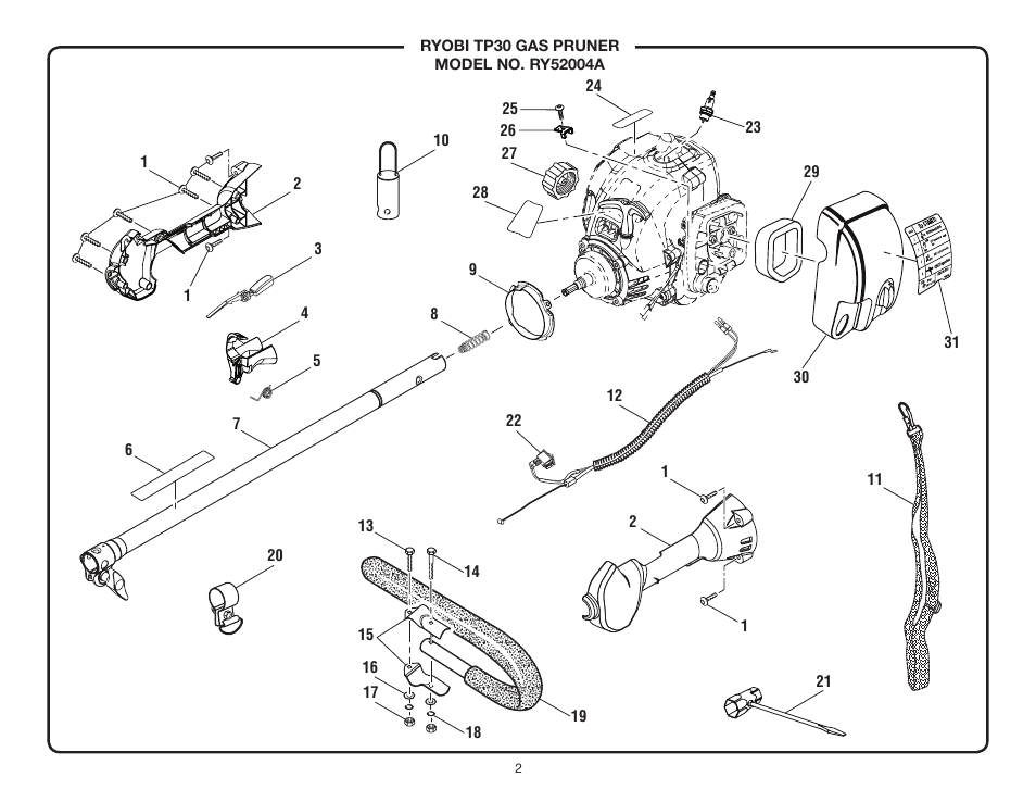 Ryobi RY52004A User Manual | Page 2 / 16