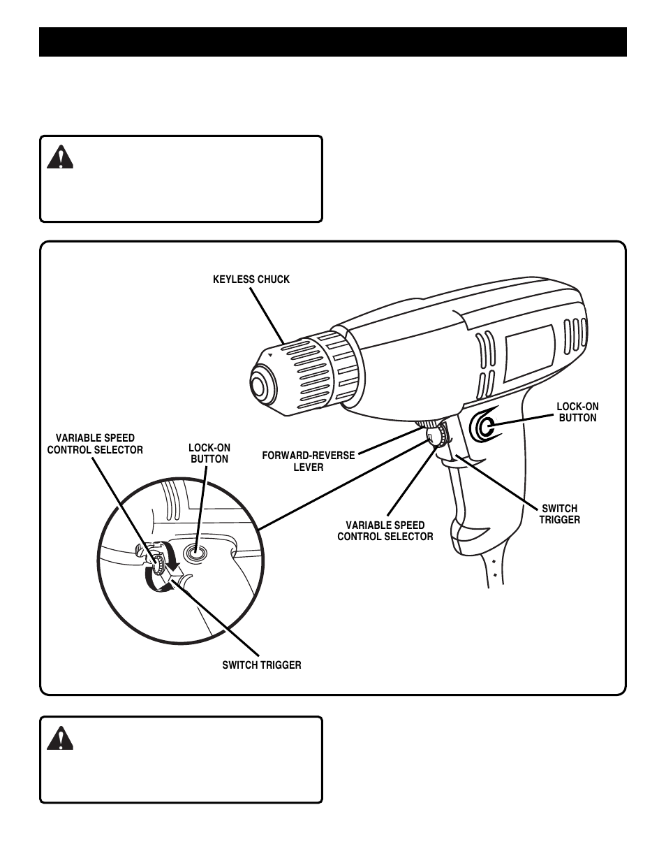 Operation, Warning | Ryobi D28VSR User Manual | Page 5 / 12