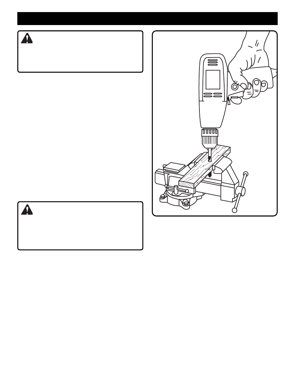 Operation, Warning | Ryobi D28VSR User Manual | Page 9 / 12