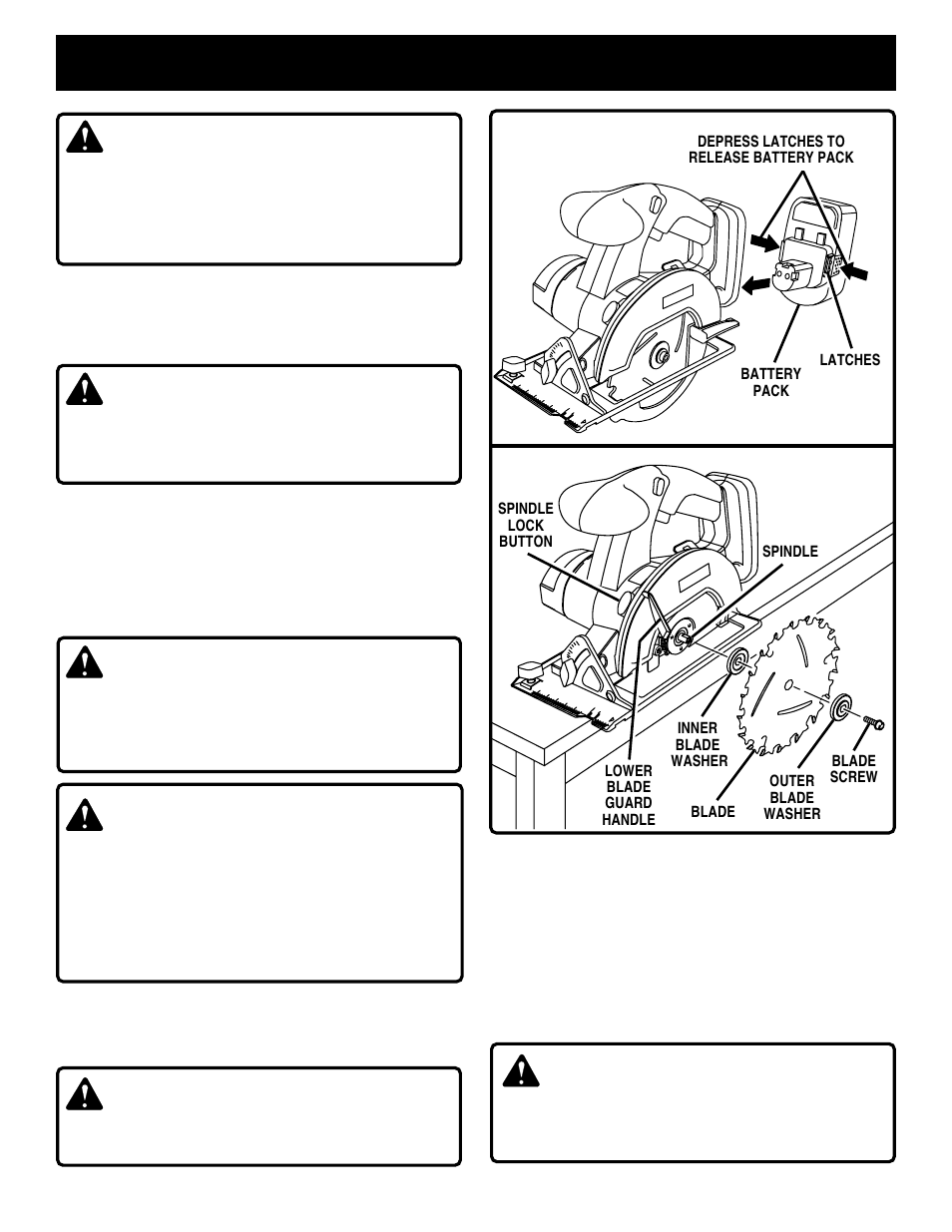 Operation, Warning, Caution | Ryobi R10631 User Manual | Page 10 / 22