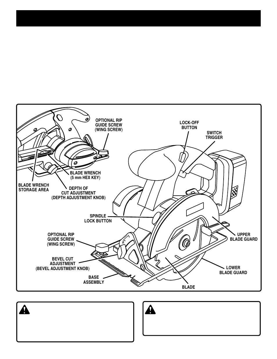 Features, Warning | Ryobi R10631 User Manual | Page 7 / 22