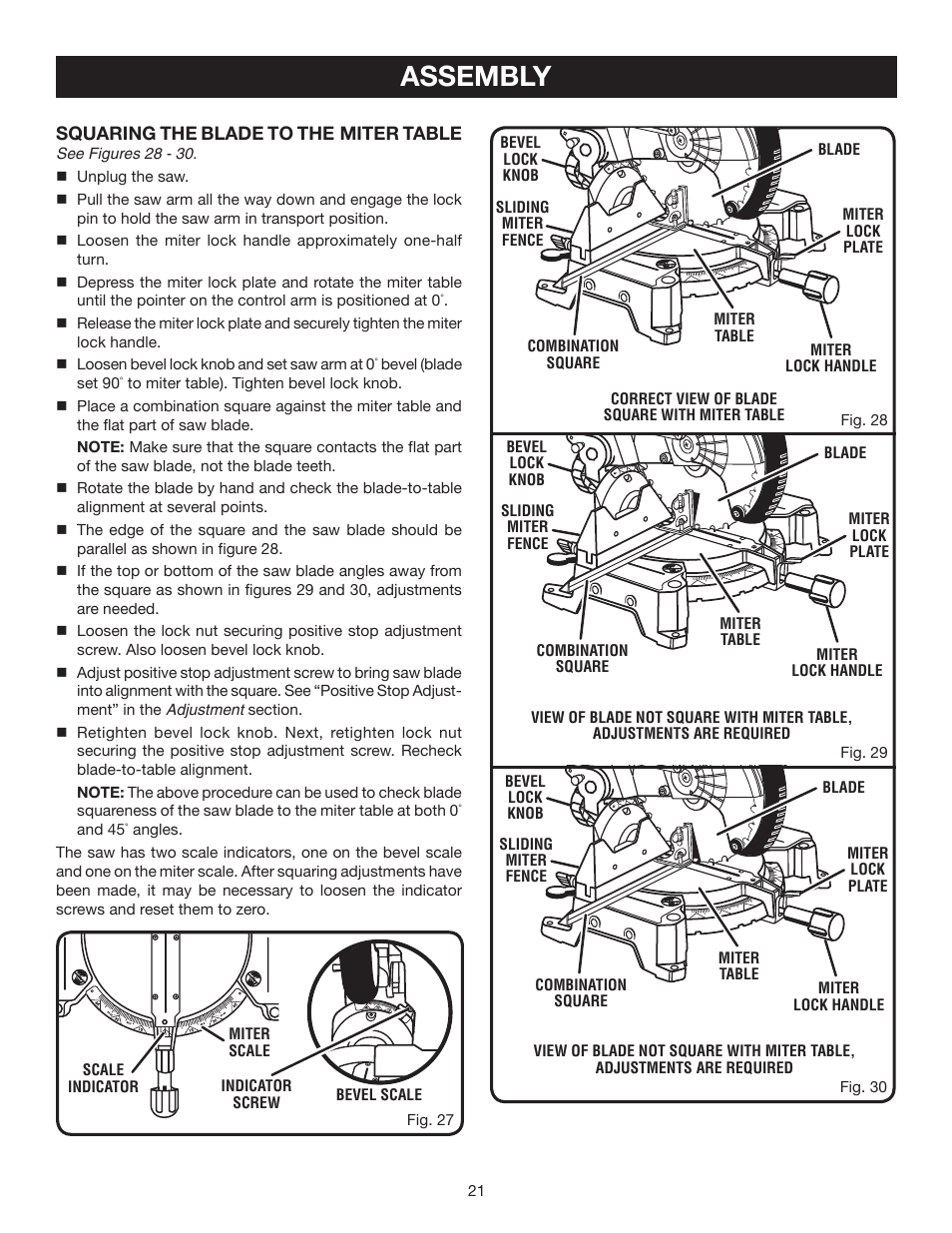 Assembly | Ryobi TS1353DXL User Manual | Page 21 / 32