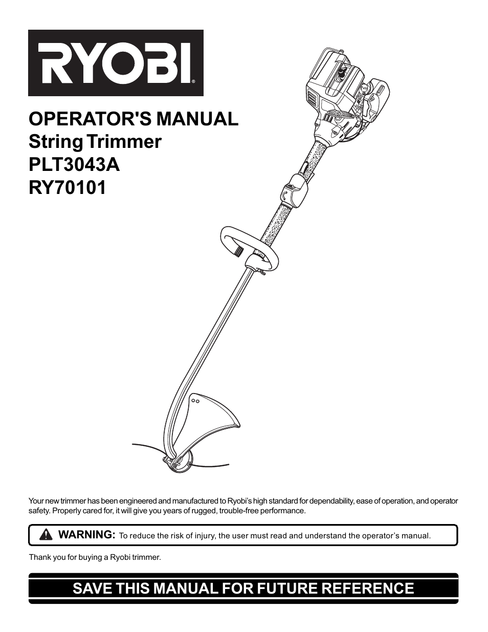 Ryobi PLT3043A User Manual | 18 pages