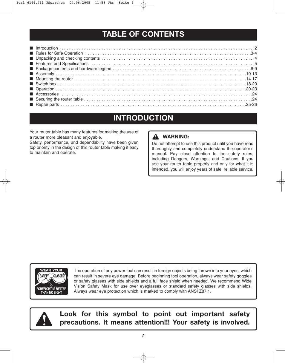 Ryobi RT501W User Manual | Page 2 / 28