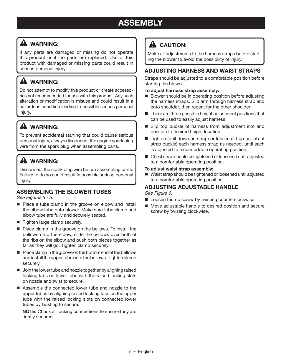 Assembly | Ryobi RY09605 User Manual | Page 9 / 46