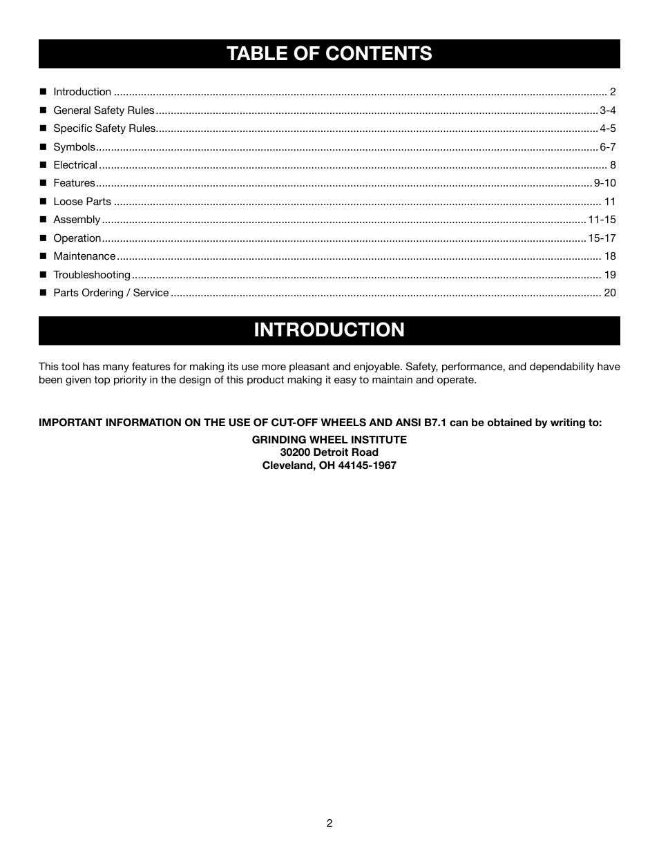 Ryobi C358 User Manual | Page 2 / 20