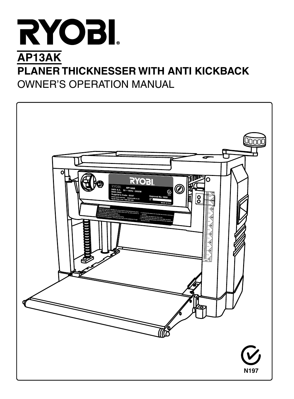 Ryobi AP13AK User Manual | 14 pages