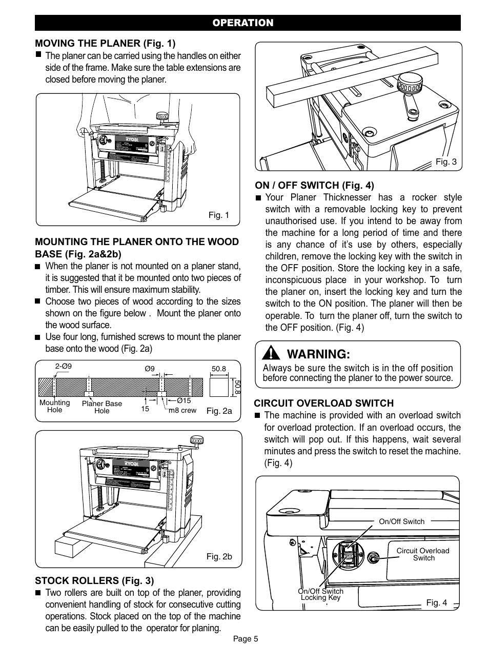 Warning | Ryobi AP13AK User Manual | Page 6 / 14