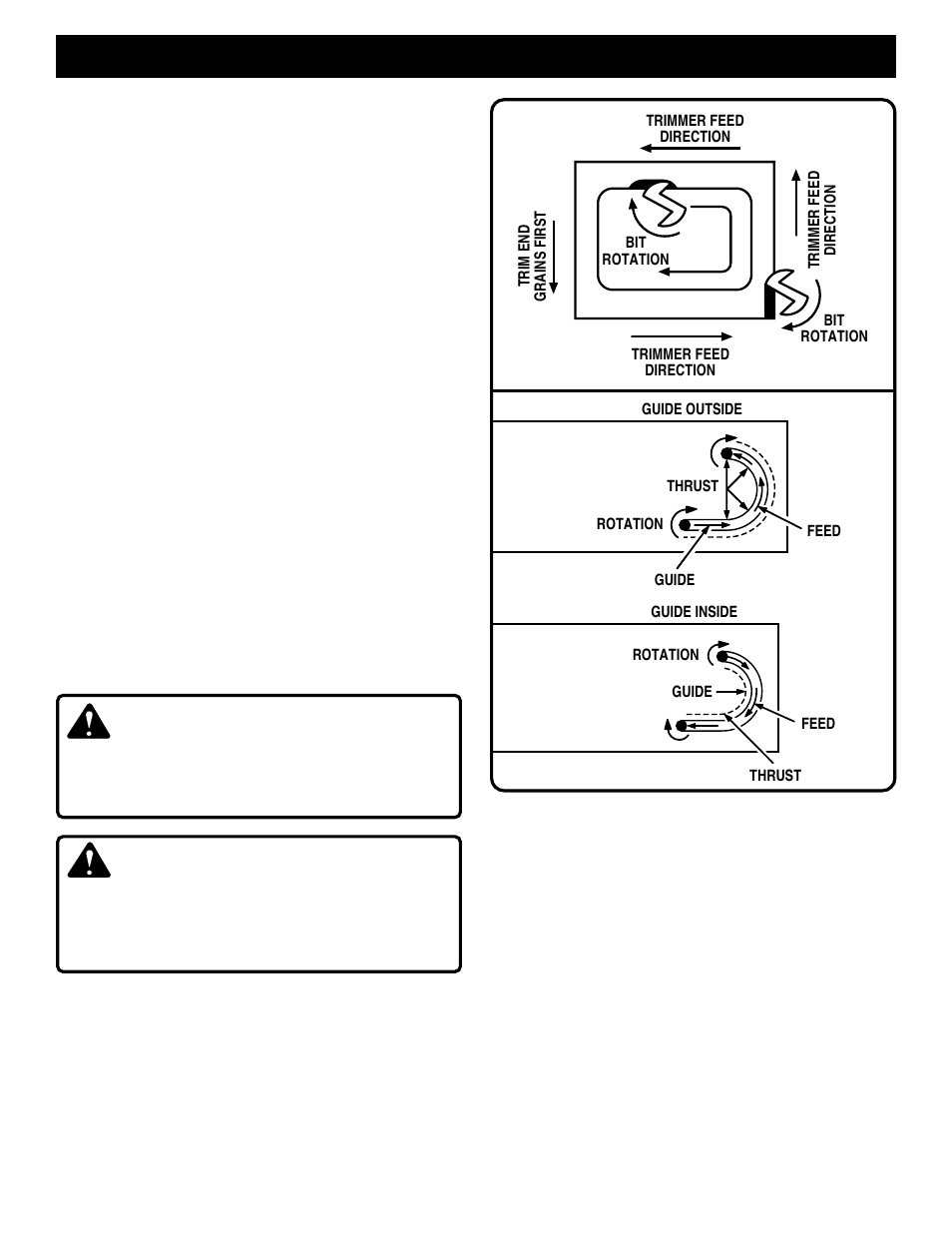 Caution, Warning, Operation | Ryobi TR31 User Manual | Page 11 / 16