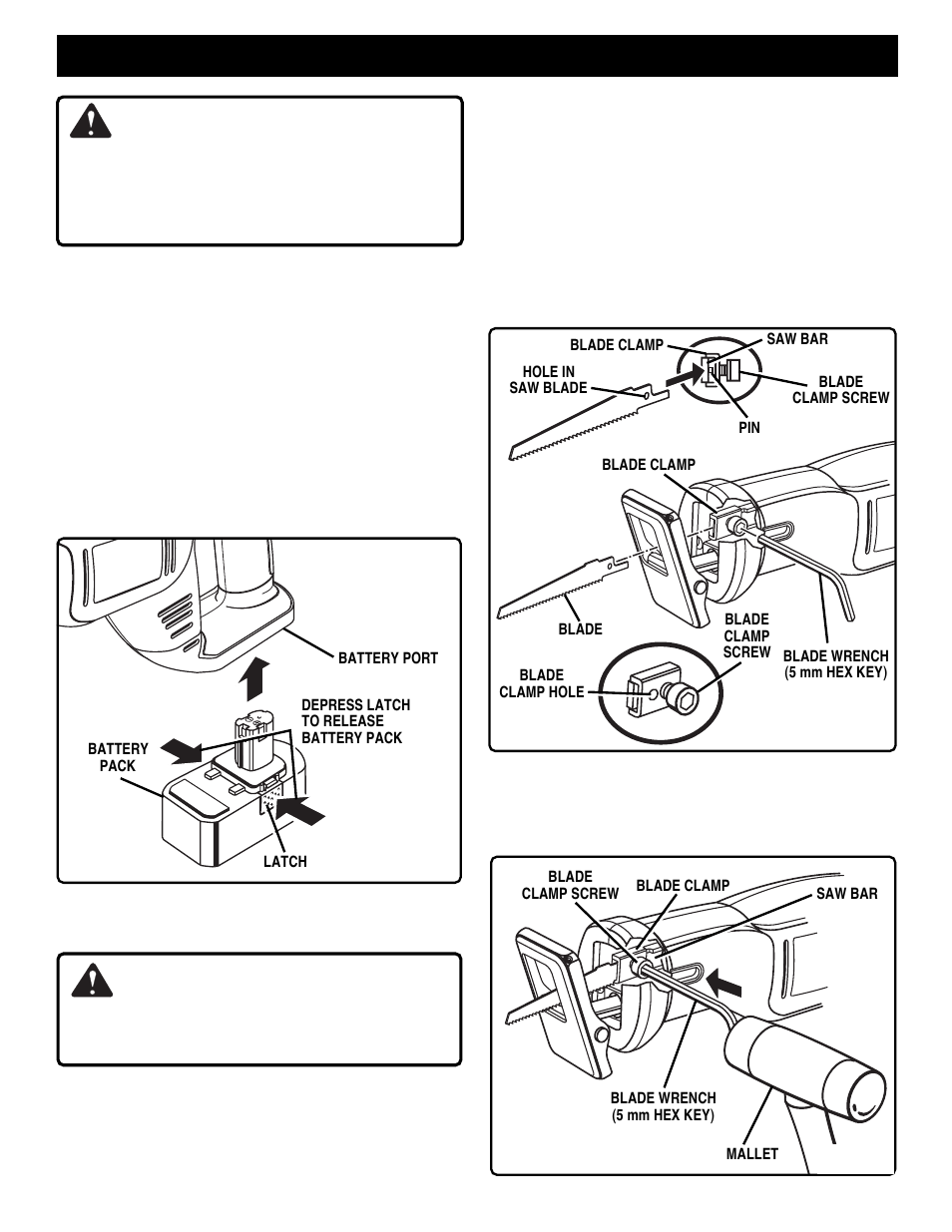 Assembly, Warning | Ryobi RJC180 User Manual | Page 8 / 14