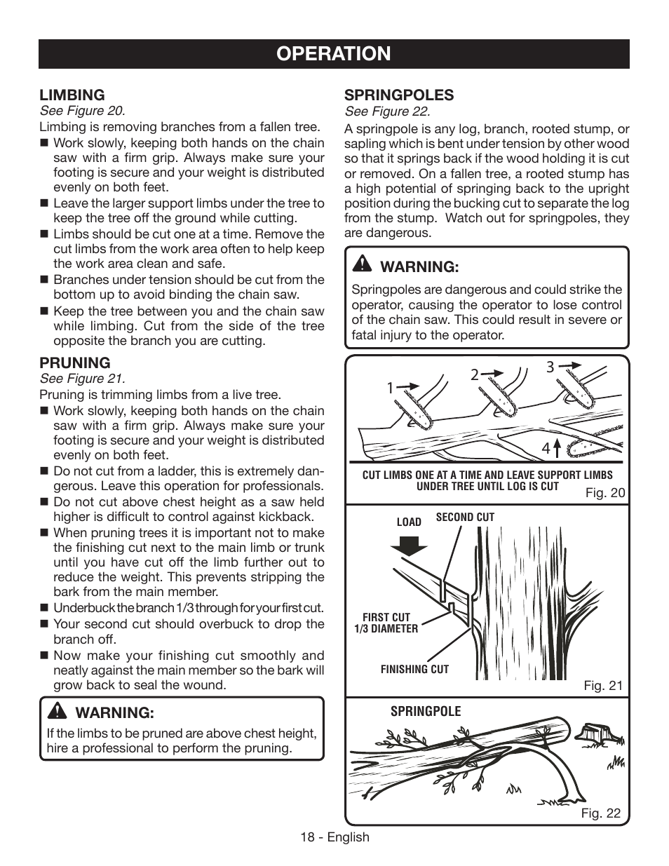 Operation | Ryobi P545 User Manual | Page 18 / 76