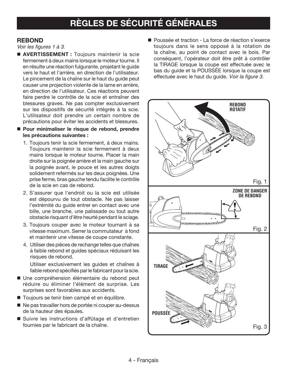 Règles de sécurité générales | Ryobi P545 User Manual | Page 28 / 76