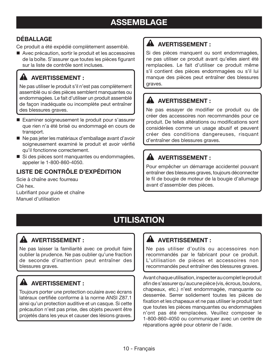 Assemblage, Utilisation | Ryobi P545 User Manual | Page 34 / 76