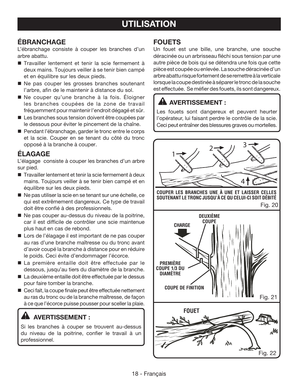 Utilisation | Ryobi P545 User Manual | Page 42 / 76