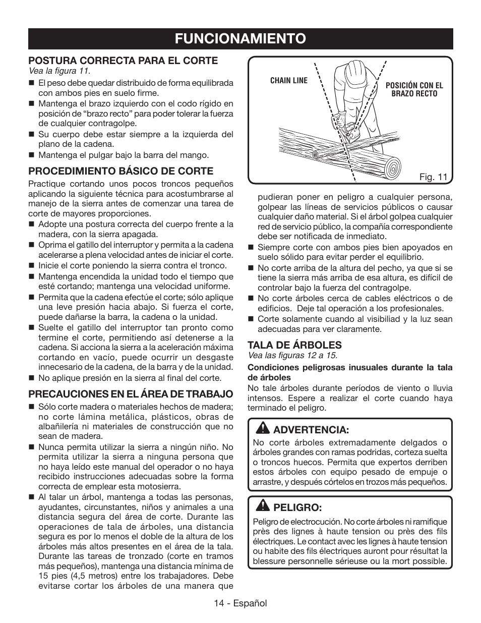 Funcionamiento | Ryobi P545 User Manual | Page 62 / 76