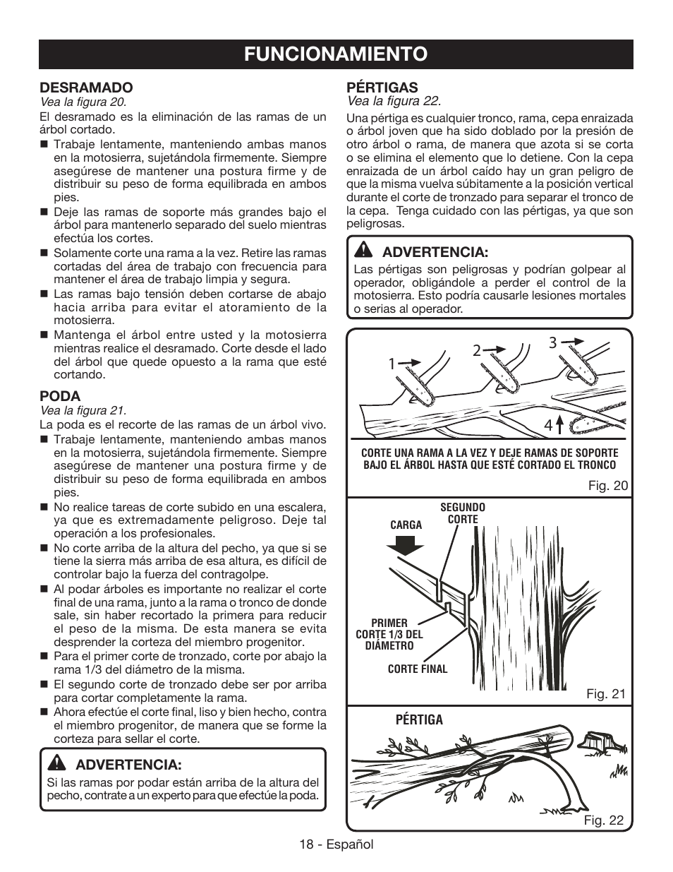 Funcionamiento | Ryobi P545 User Manual | Page 66 / 76