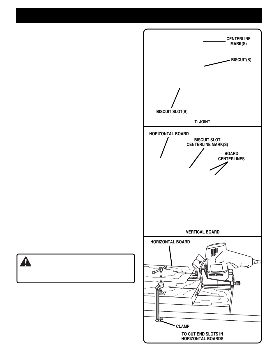 Operation, Warning, T- joints | How to make t- joints | Ryobi DBJ50 User Manual | Page 13 / 22