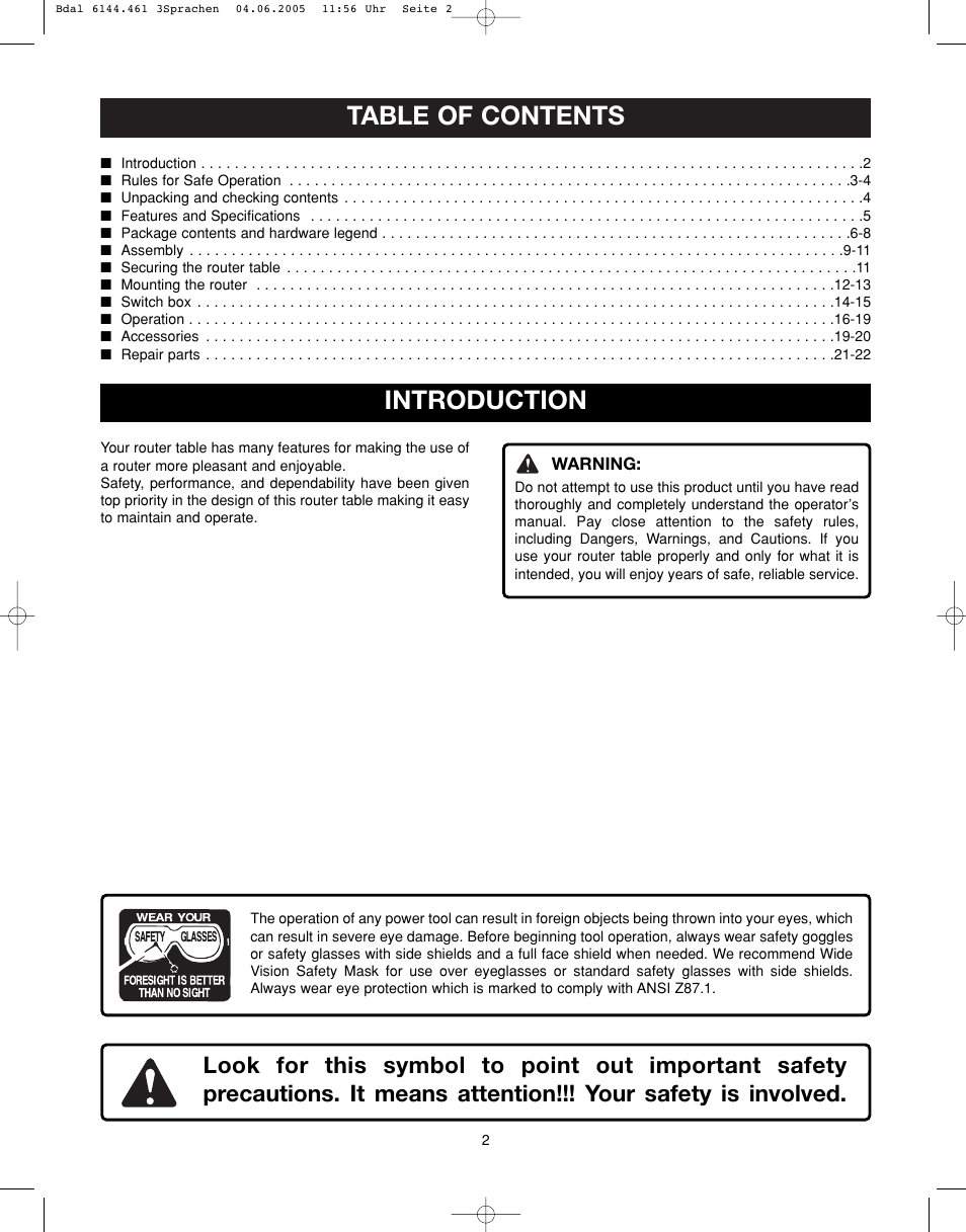 Ryobi RT401W User Manual | Page 2 / 24