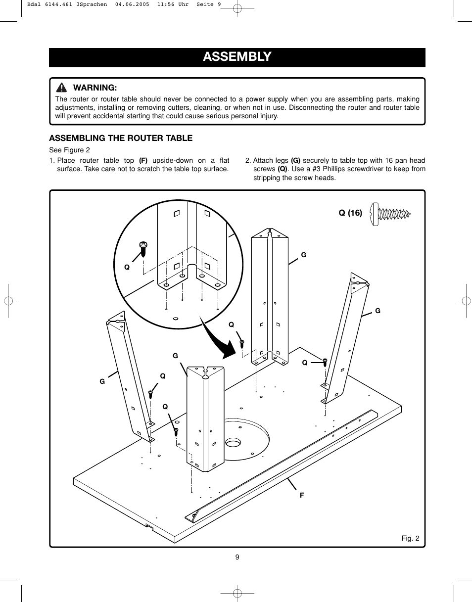 Assembly | Ryobi RT401W User Manual | Page 9 / 24