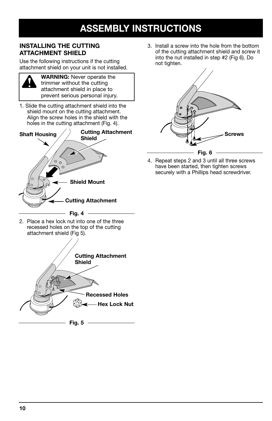 Assembly instructions | Ryobi 766r User Manual | Page 10 / 26