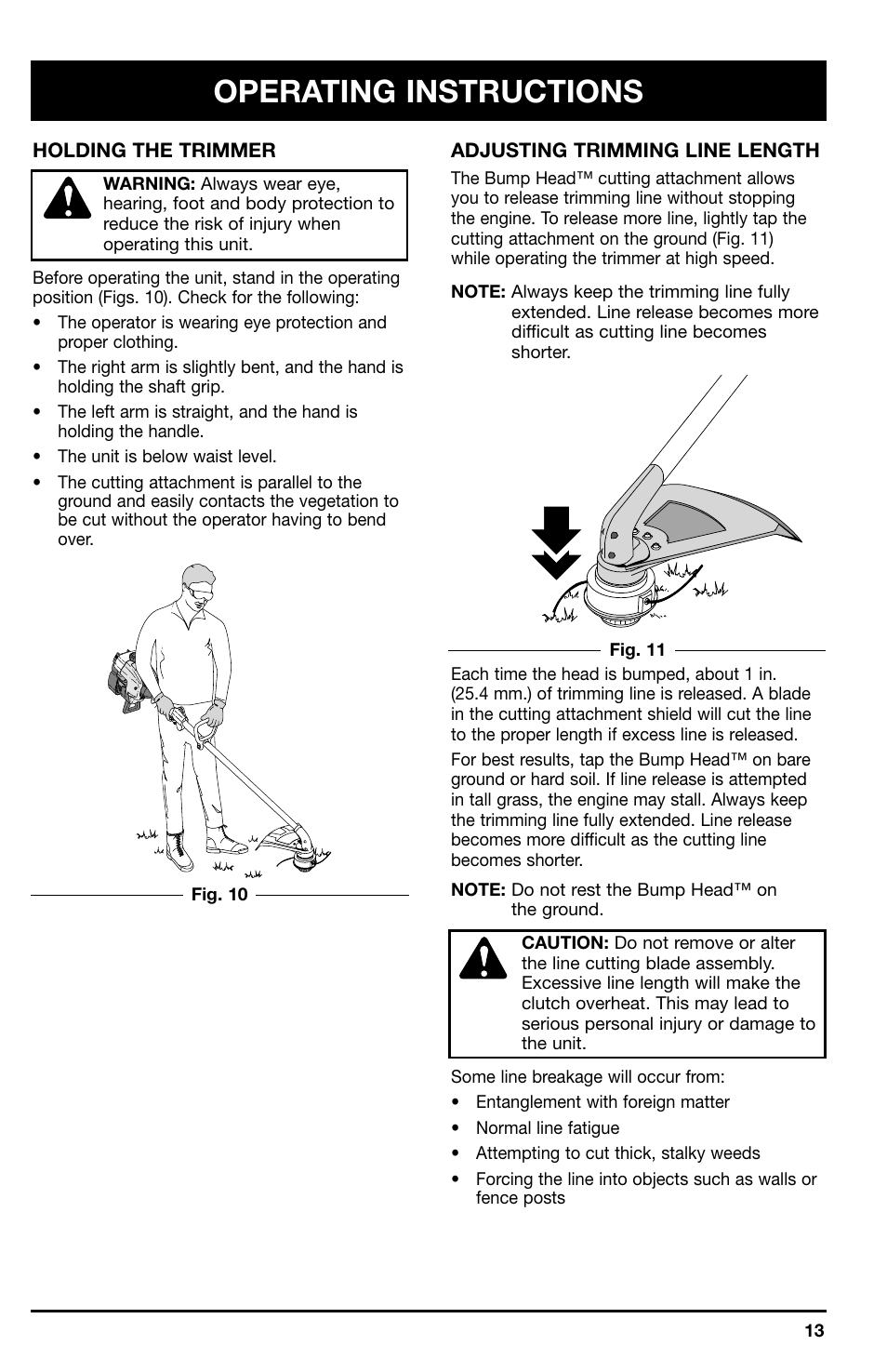 Operating instructions | Ryobi 766r User Manual | Page 13 / 26