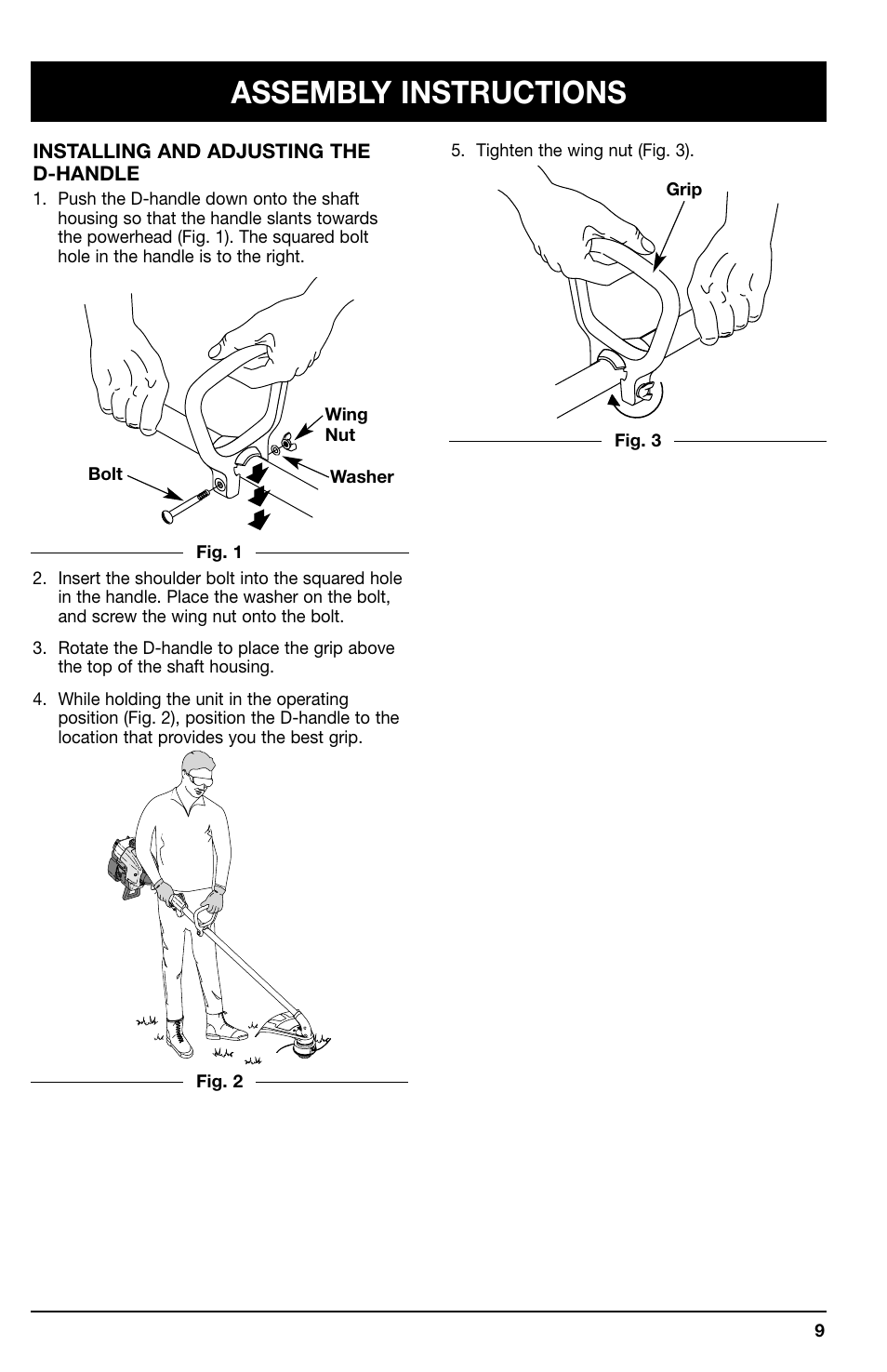 Assembly instructions | Ryobi 766r User Manual | Page 9 / 26