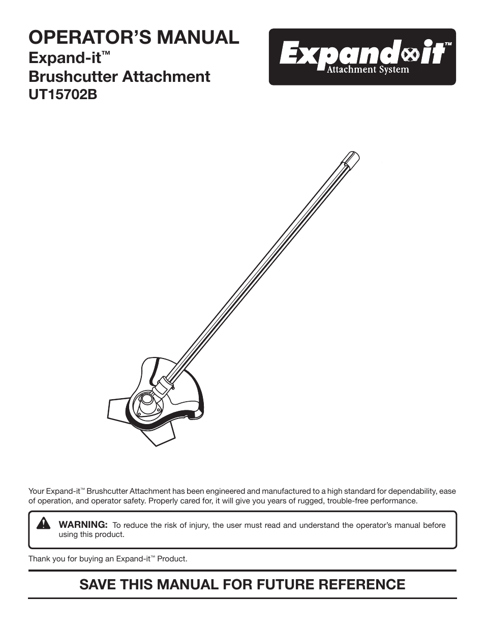 Ryobi Expand-it UT15702B User Manual | 14 pages