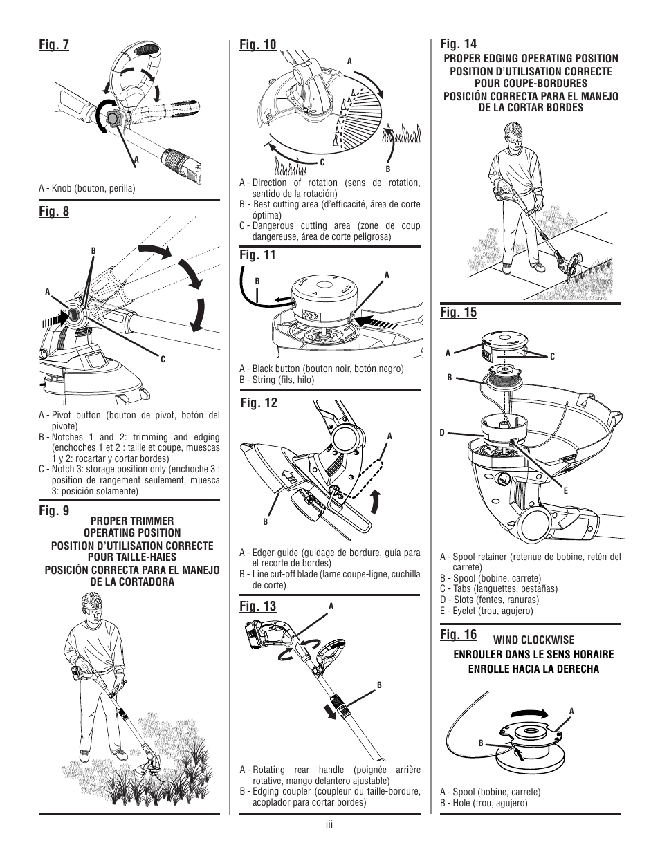 Fig. 13 fig. 7, Fig. 8, Fig. 10 | Fig. 11, Fig. 15, Fig. 16 | Ryobi P2005 User Manual | Page 3 / 34