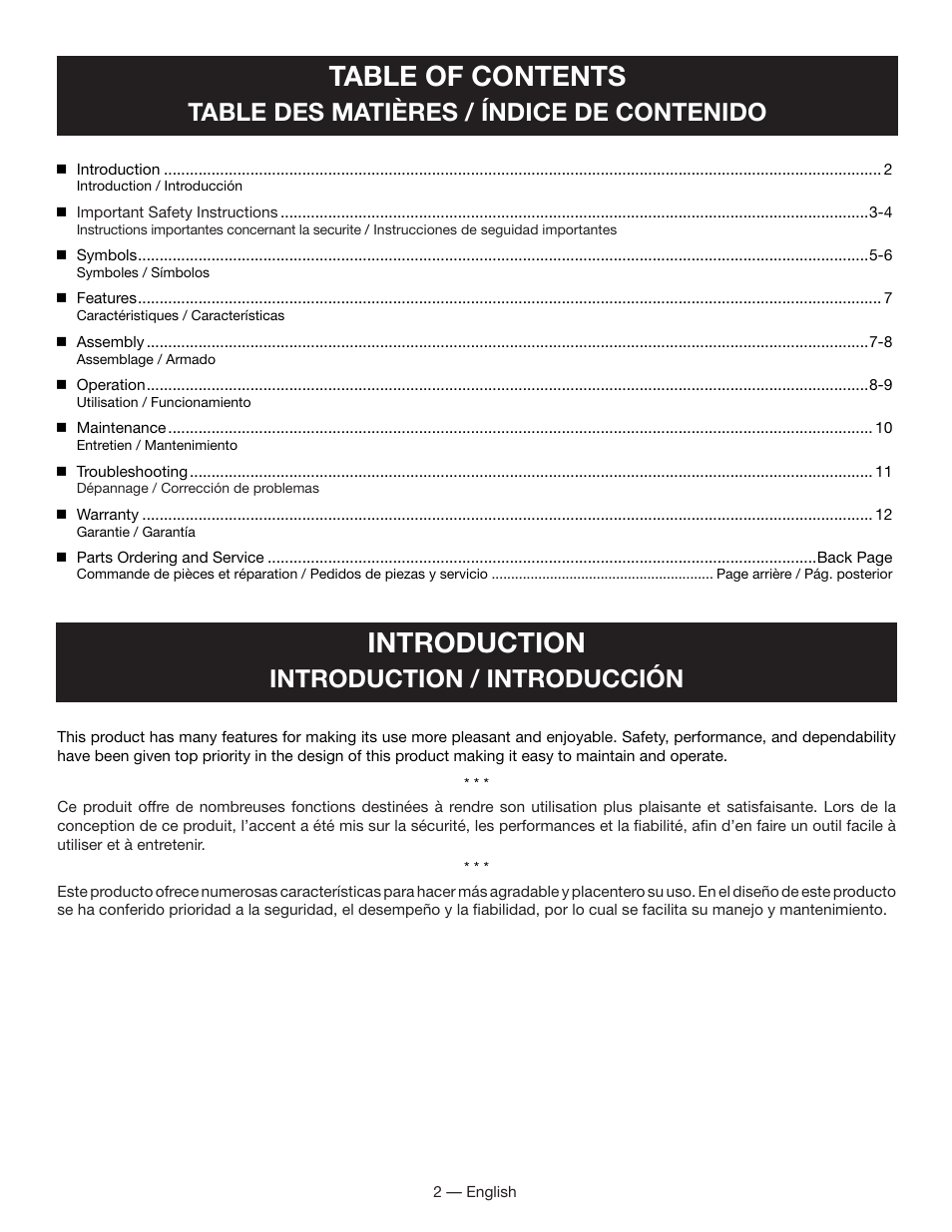 Ryobi P2001 User Manual | Page 4 / 38