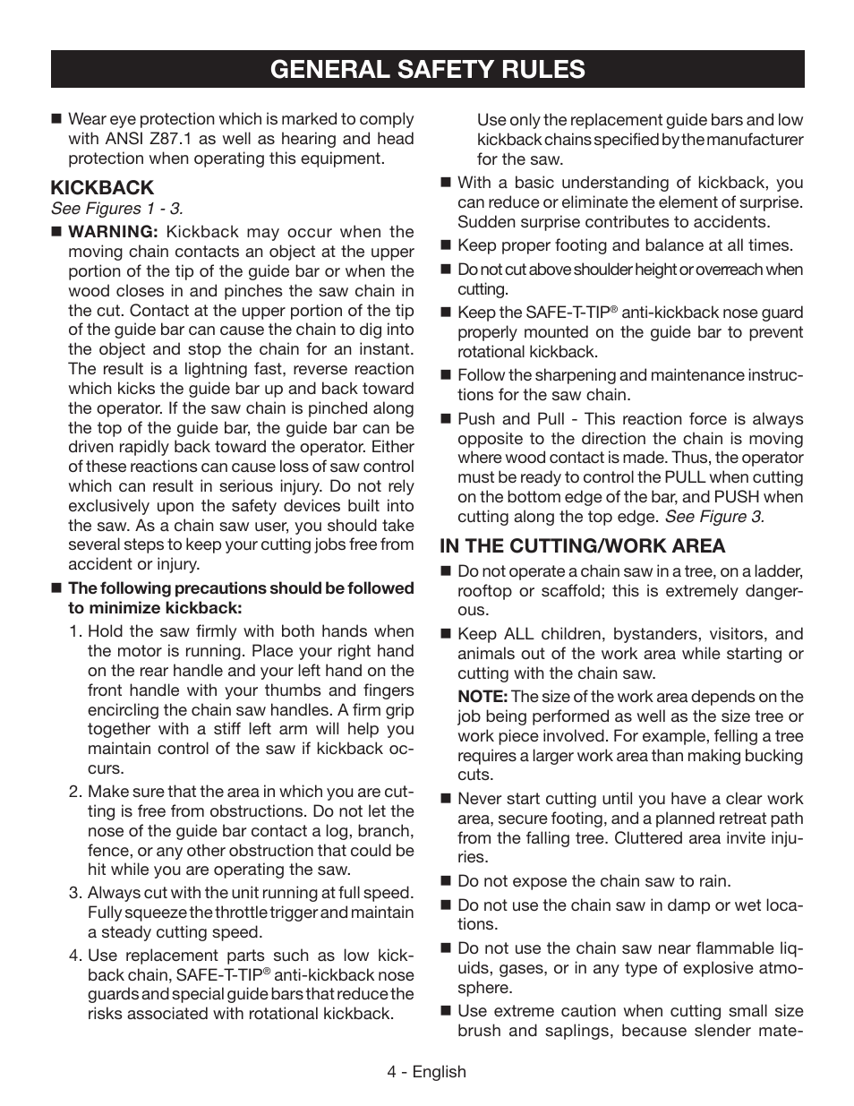 General safety rules | Ryobi P541 User Manual | Page 10 / 70