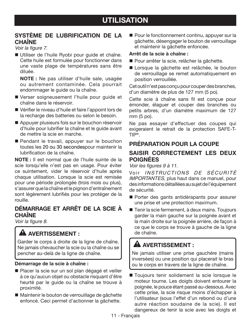 Utilisation | Ryobi P541 User Manual | Page 37 / 70