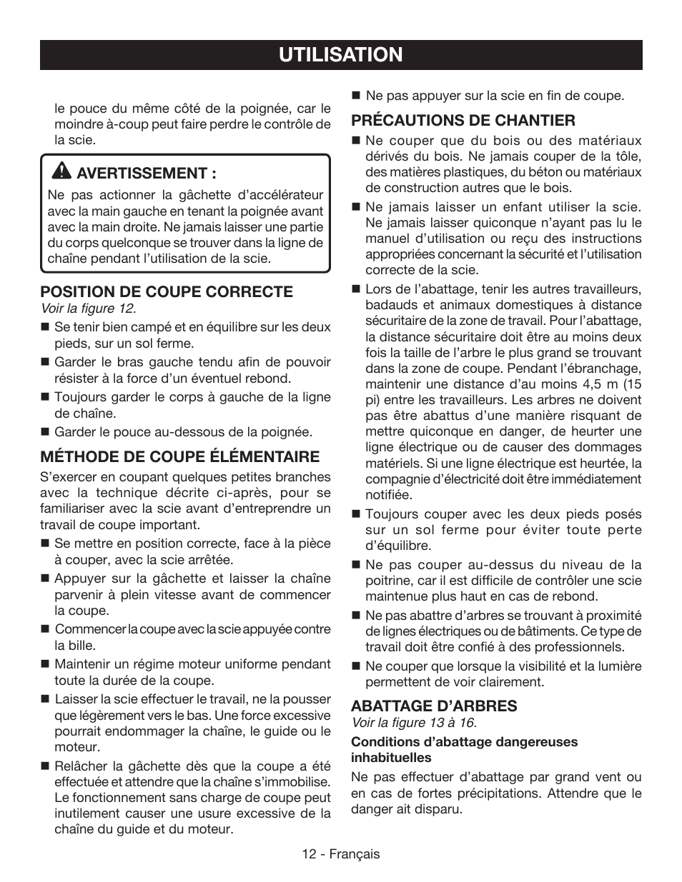 Utilisation | Ryobi P541 User Manual | Page 38 / 70