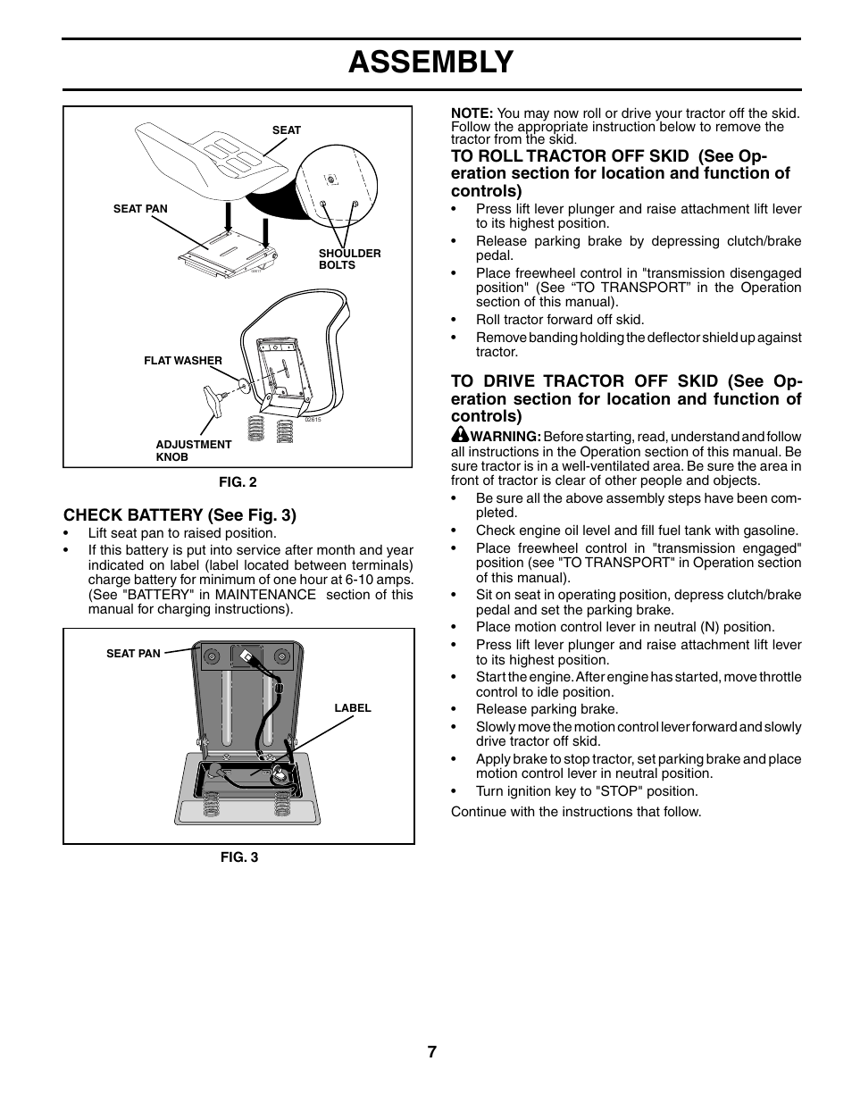 Assembly | Ryobi 197788 User Manual | Page 7 / 30