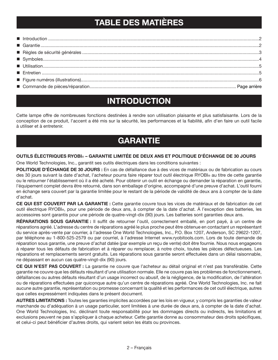 Ryobi P703 User Manual | Page 6 / 16