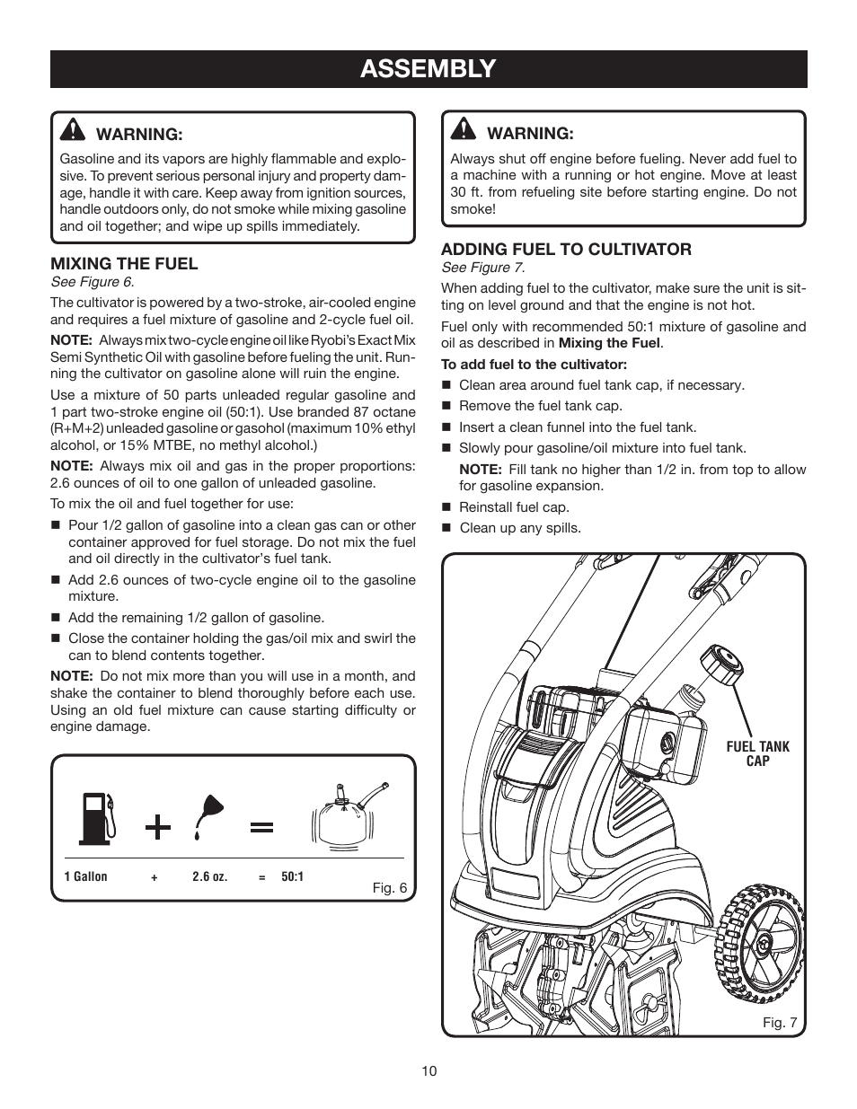 Assembly | Ryobi RY60512 User Manual | Page 10 / 22