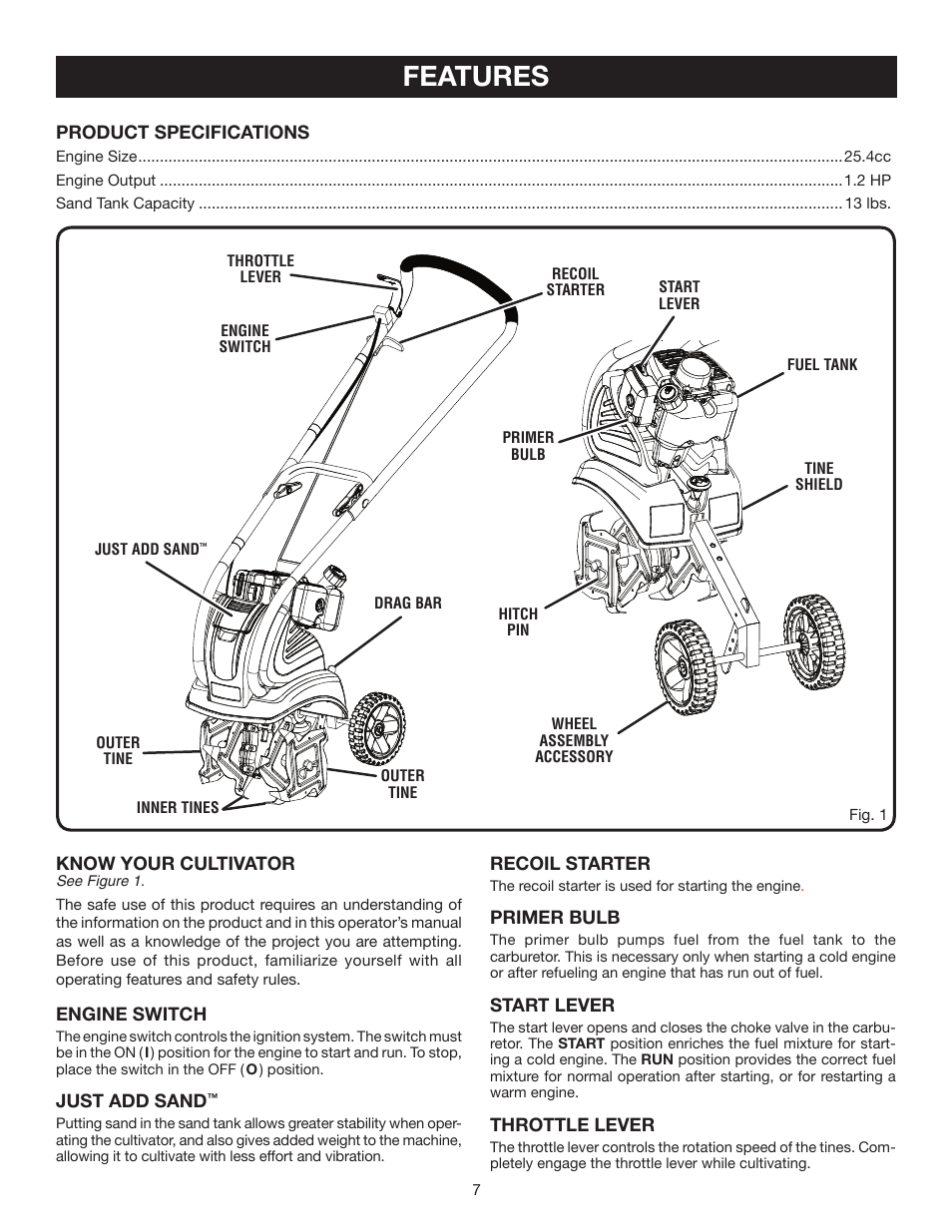 Features | Ryobi RY60512 User Manual | Page 7 / 22