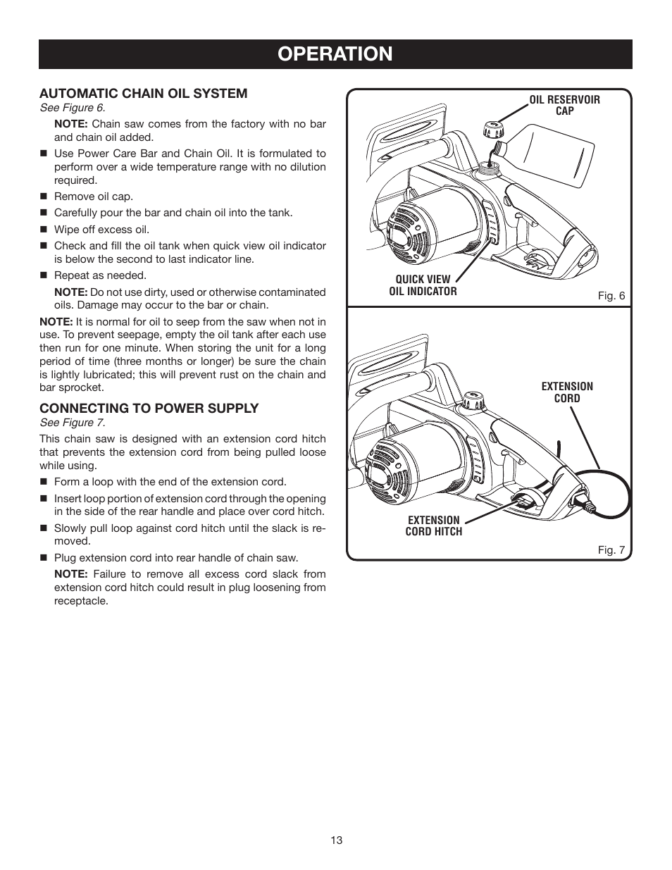 Operation | Ryobi RY43006 User Manual | Page 13 / 30