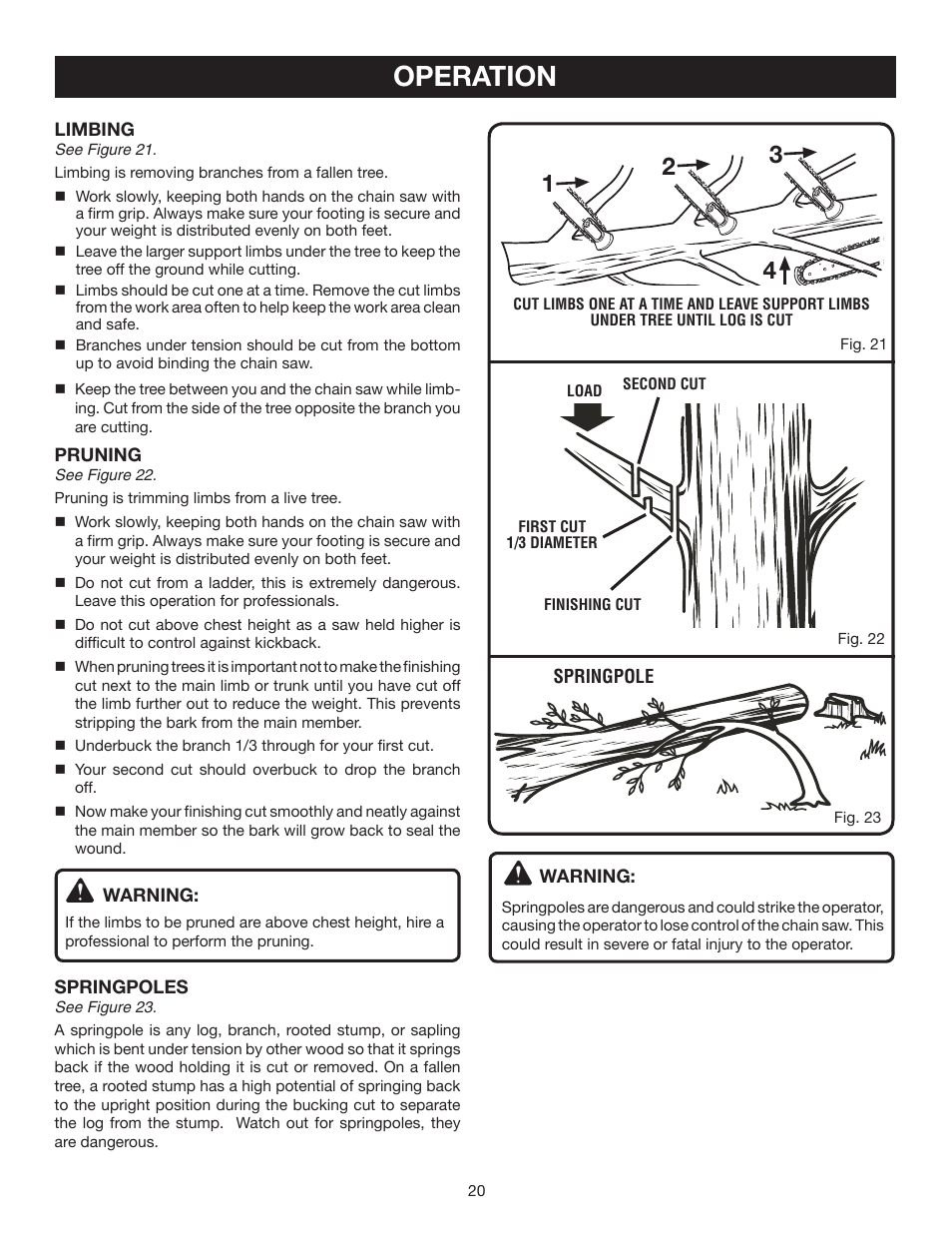 Operation | Ryobi RY43006 User Manual | Page 20 / 30