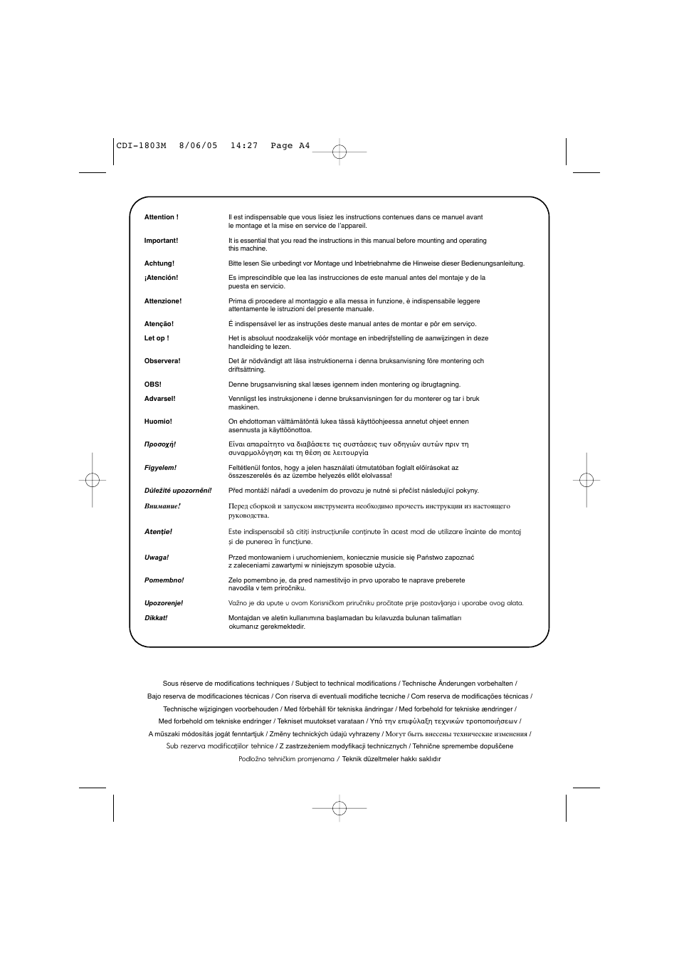Ryobi CDI-1803M User Manual | Page 4 / 50