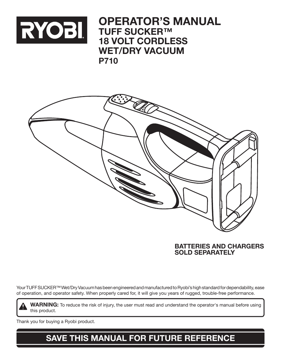 Ryobi P710 User Manual | 16 pages