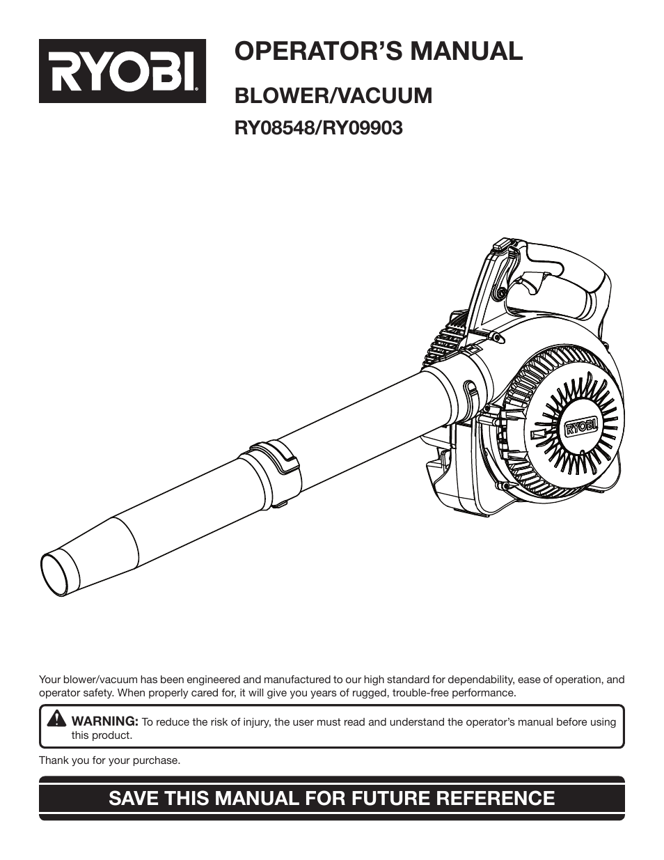 Ryobi RY09903 User Manual | 22 pages