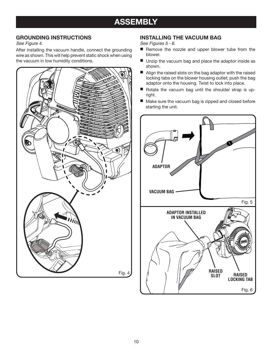 Assembly | Ryobi RY09903 User Manual | Page 10 / 22